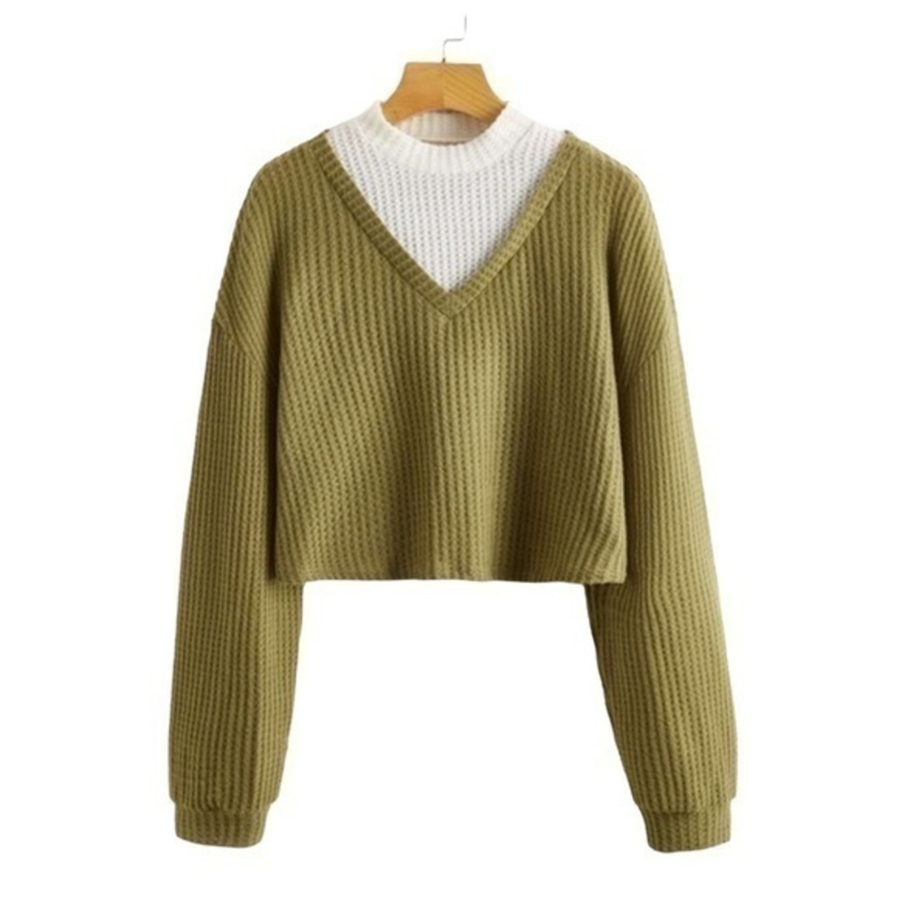 Romwe Colorblock Drop Shoulder Sweater 💕